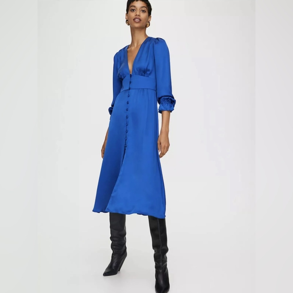 Aritzia Wilfred Blue Maxine Dress BNWT